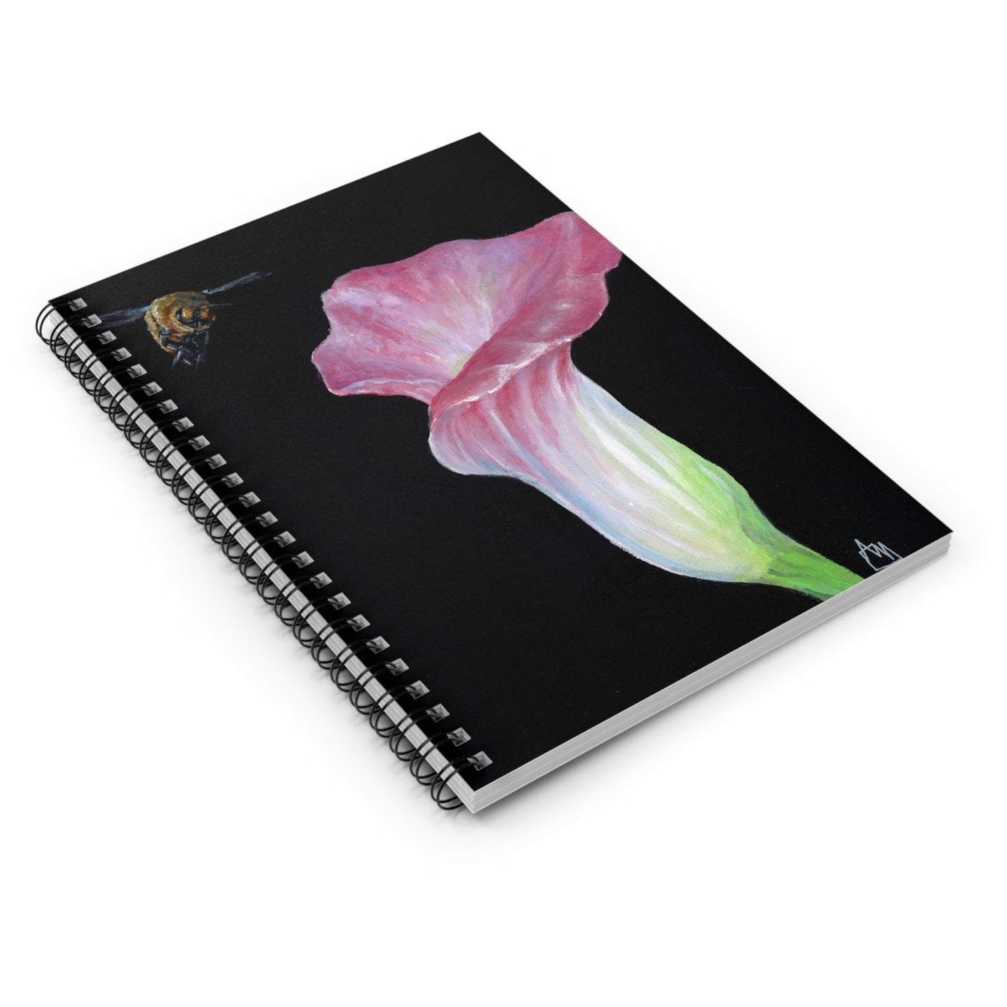 Calla Lily and Bee Spiral Notebook
