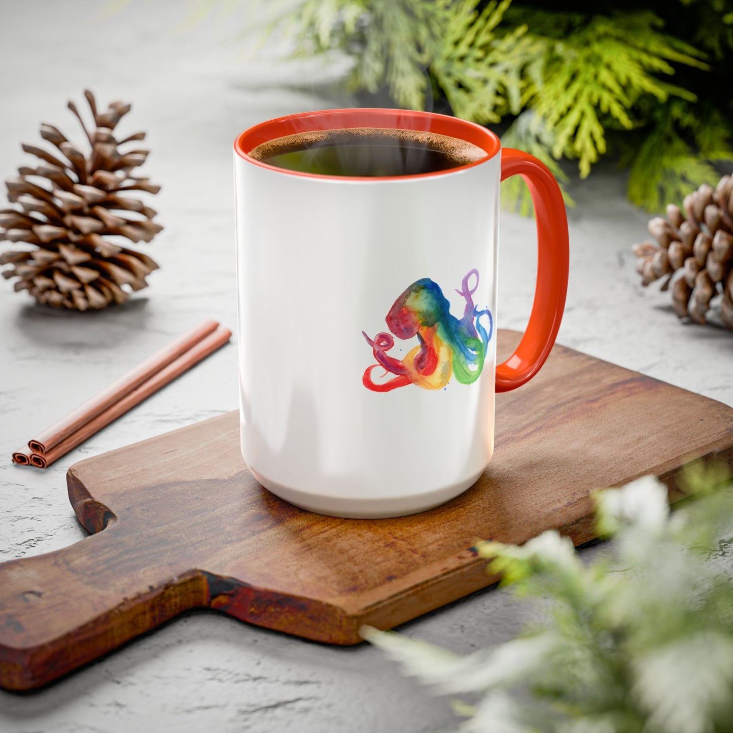 Colorful Octopus Ceramic Mug (15oz)