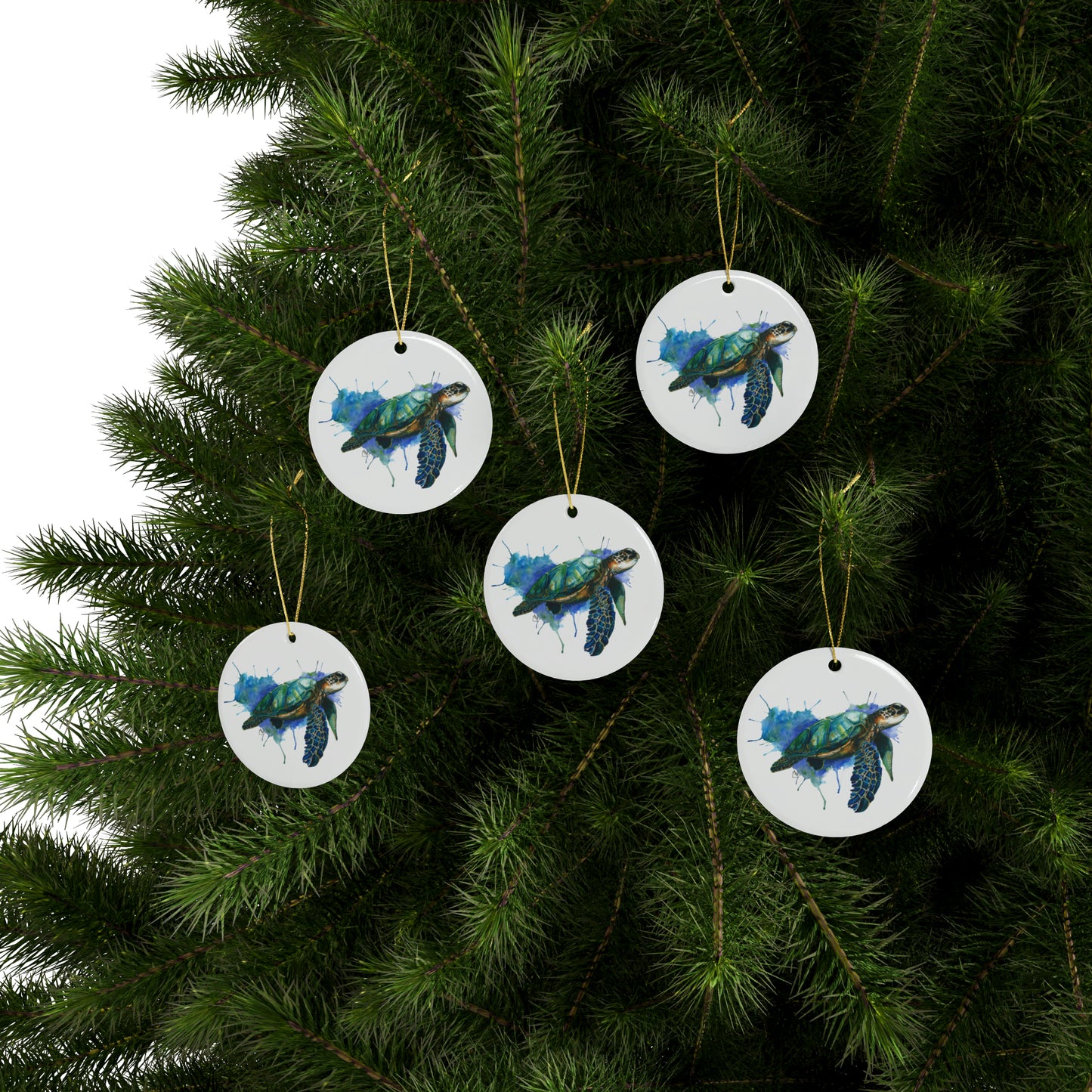 Sea Turtle Ceramic Ornaments