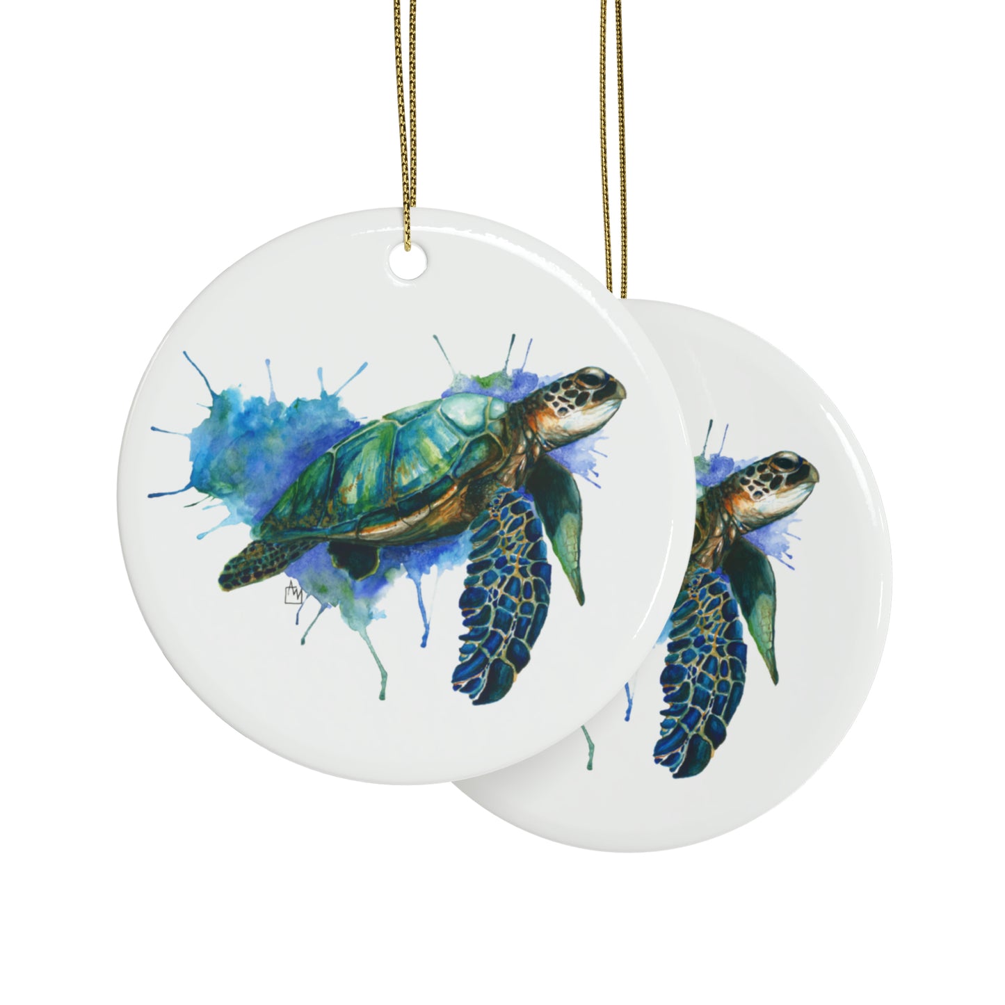 Sea Turtle Ceramic Ornaments