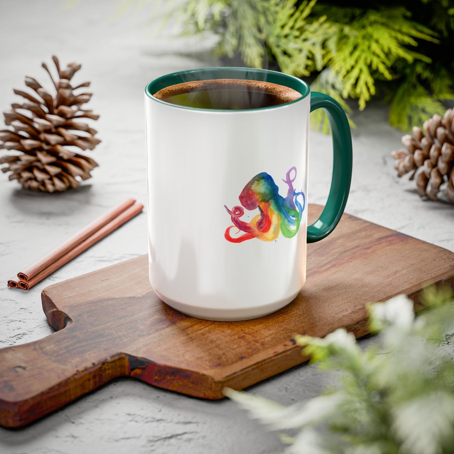 Colorful Octopus Ceramic Mug (15oz)