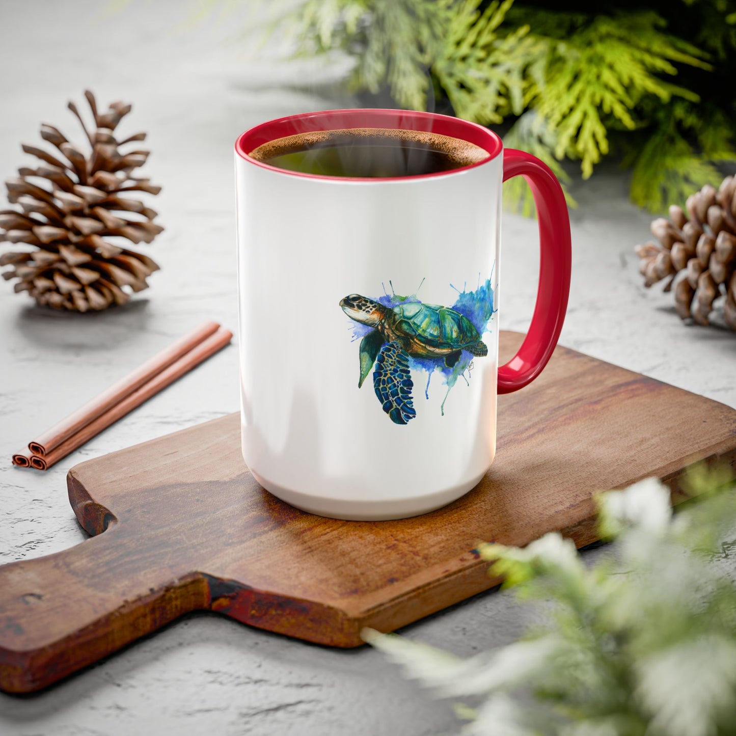 Sea Turtle Ceramic Mug (15oz)