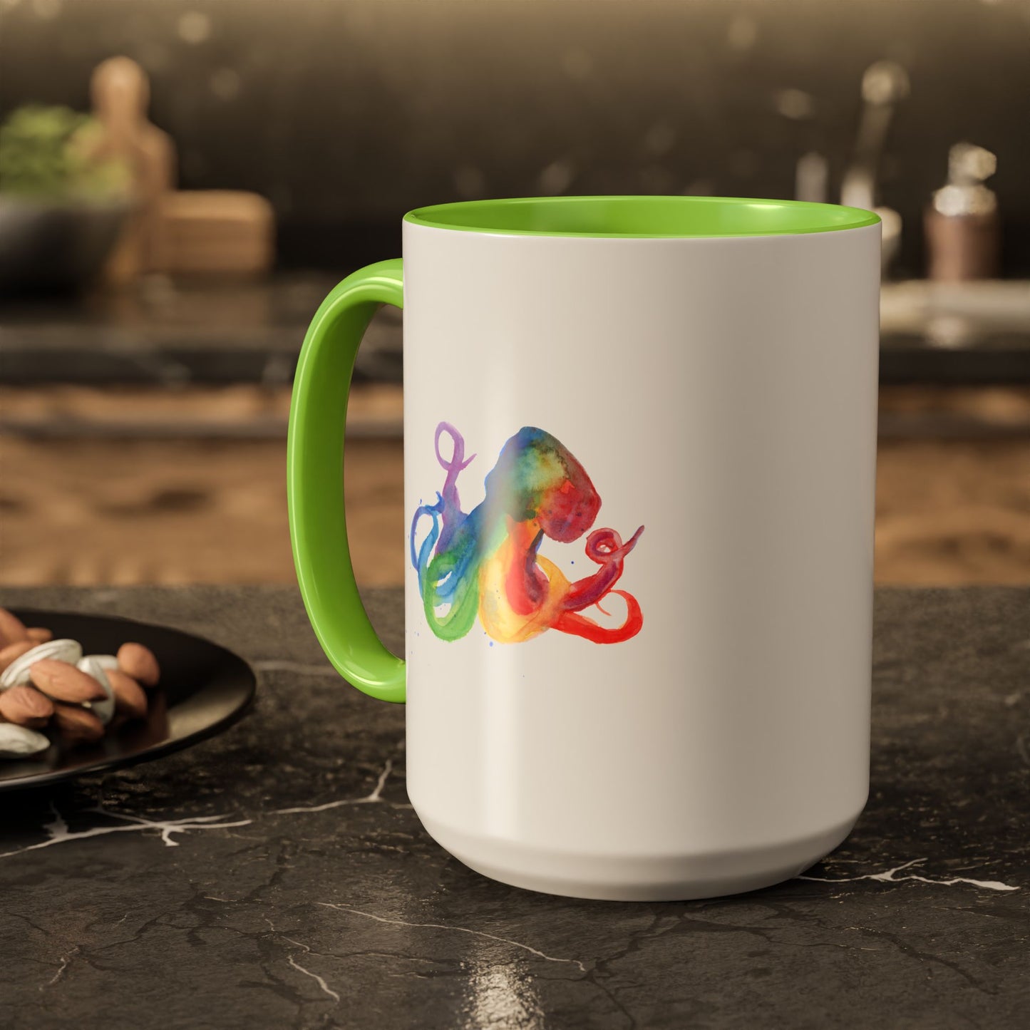 Colorful Octopus Ceramic Mug (15oz)