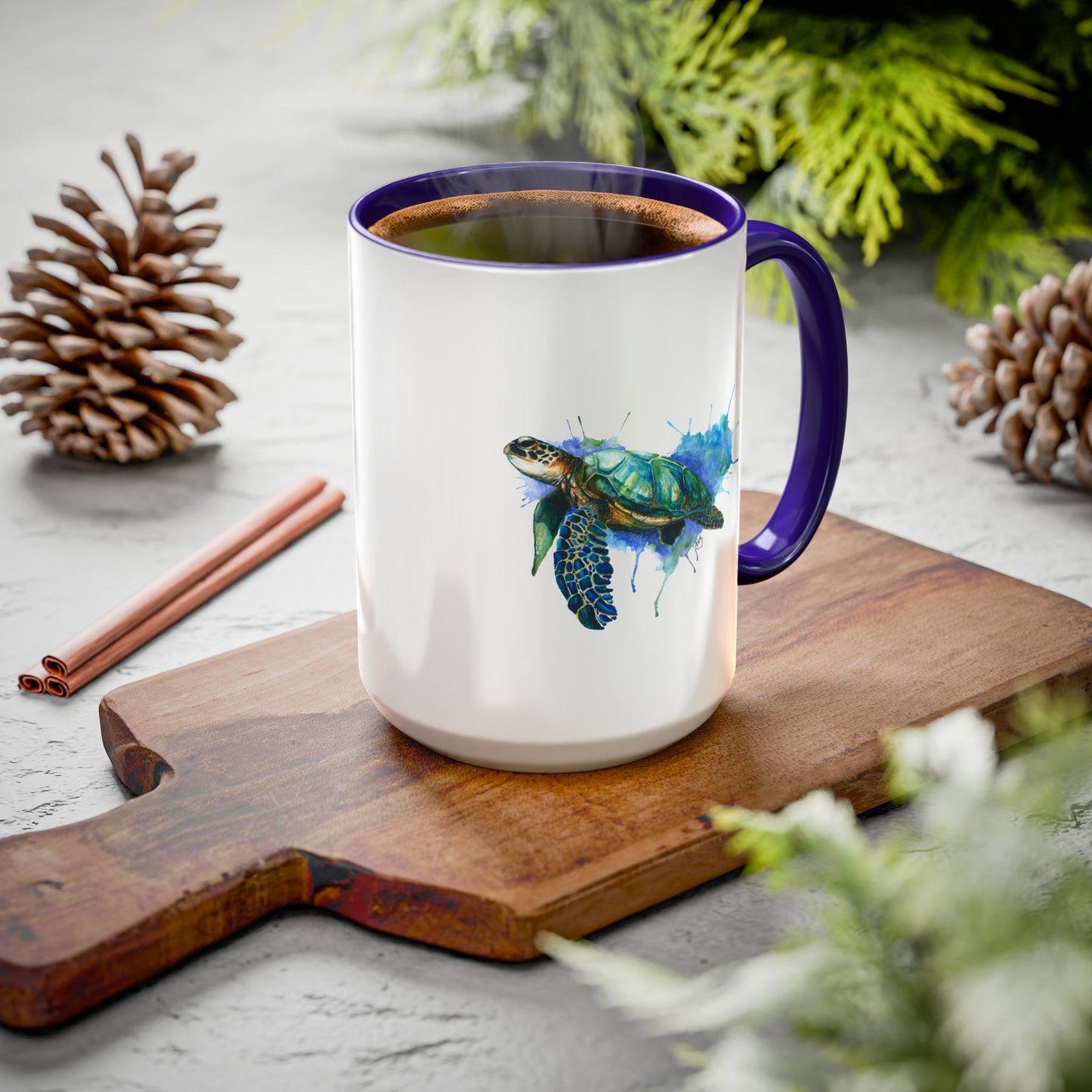 Sea Turtle Ceramic Mug (15oz)