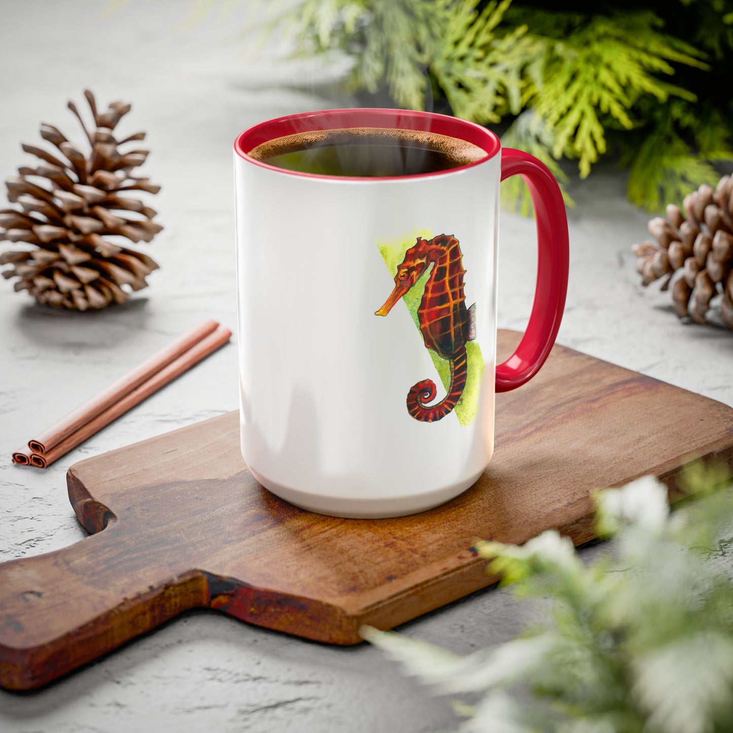 Spicy Seahorse Ceramic Mug (15oz)