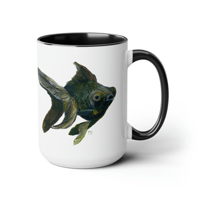 Goldfish Two-Tone Coffee Mugs, 15oz