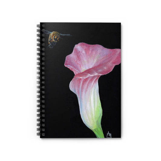 Calla Lily and Bee Spiral Notebook