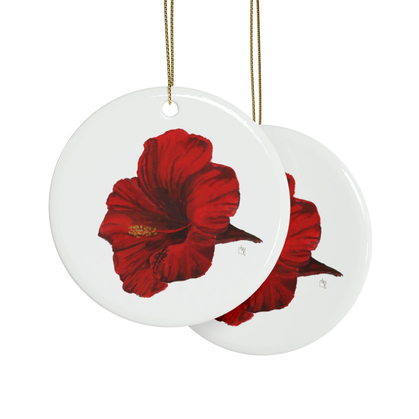 Hibiscus Ceramic Ornaments