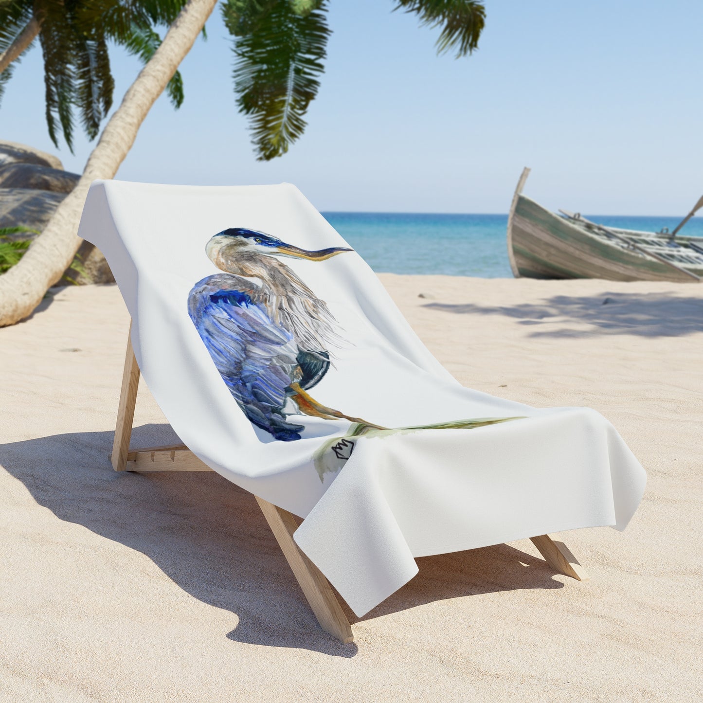 Blue Heron Beach Towel