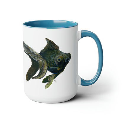 Goldfish Two-Tone Coffee Mugs, 15oz