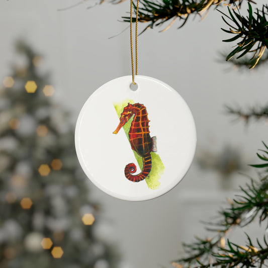 Spicy Seahorse Ceramic Ornaments