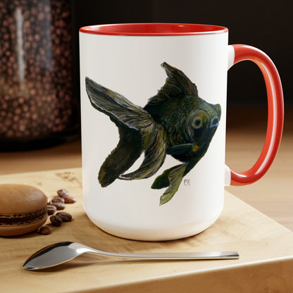 Goldfish Two-Tone Coffee Mugs, 15oz