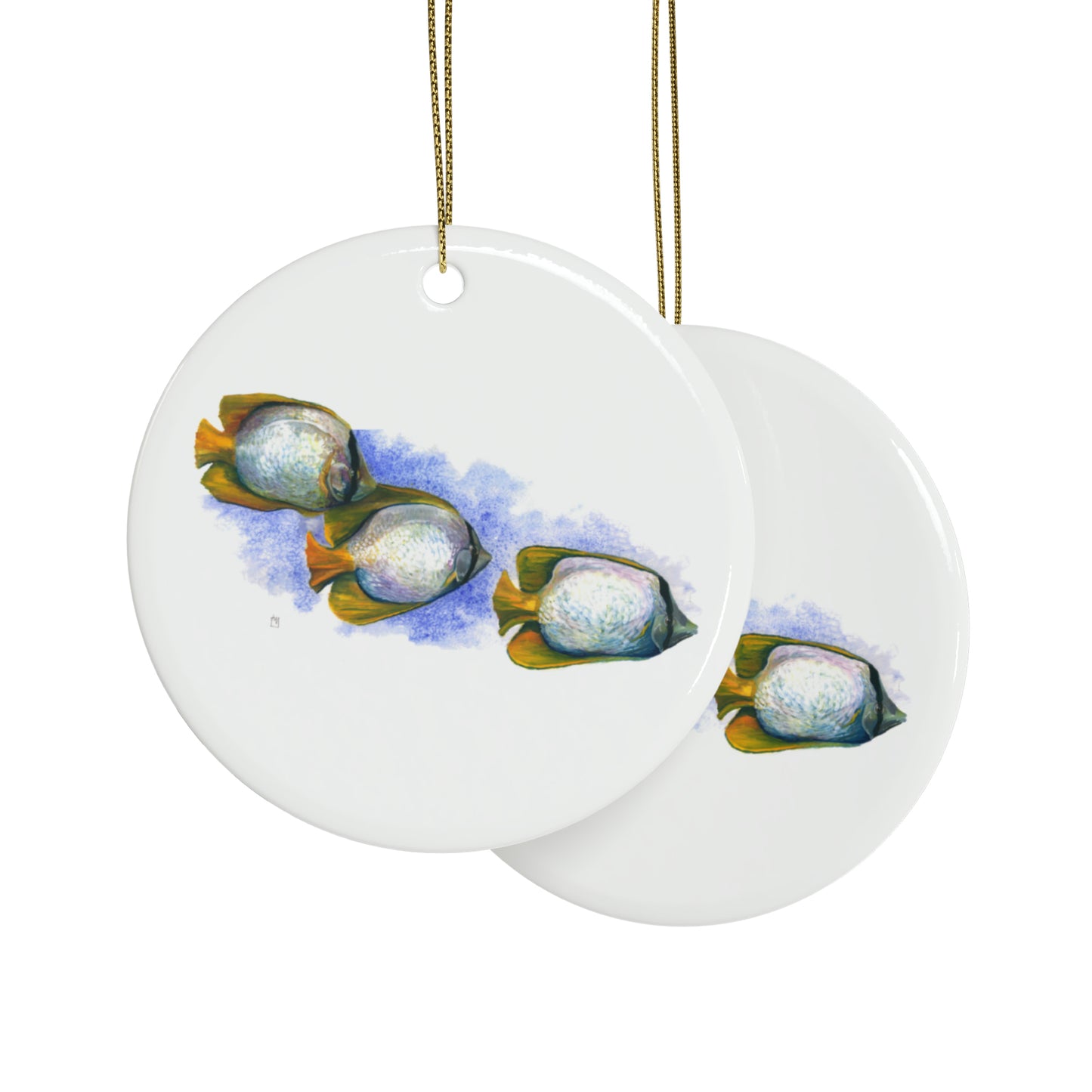 Butterfly Fish Ceramic Ornaments