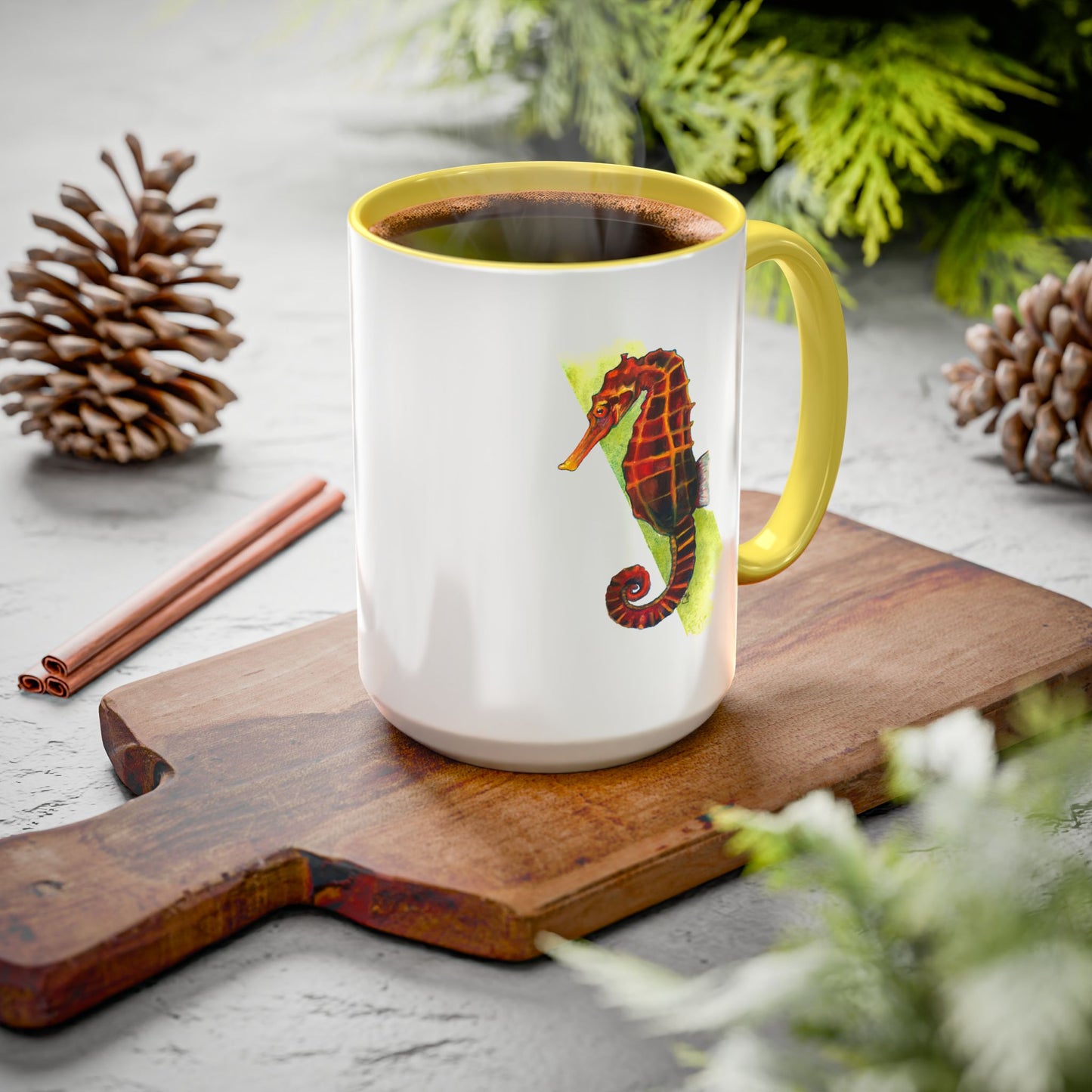 Spicy Seahorse Ceramic Mug (15oz)