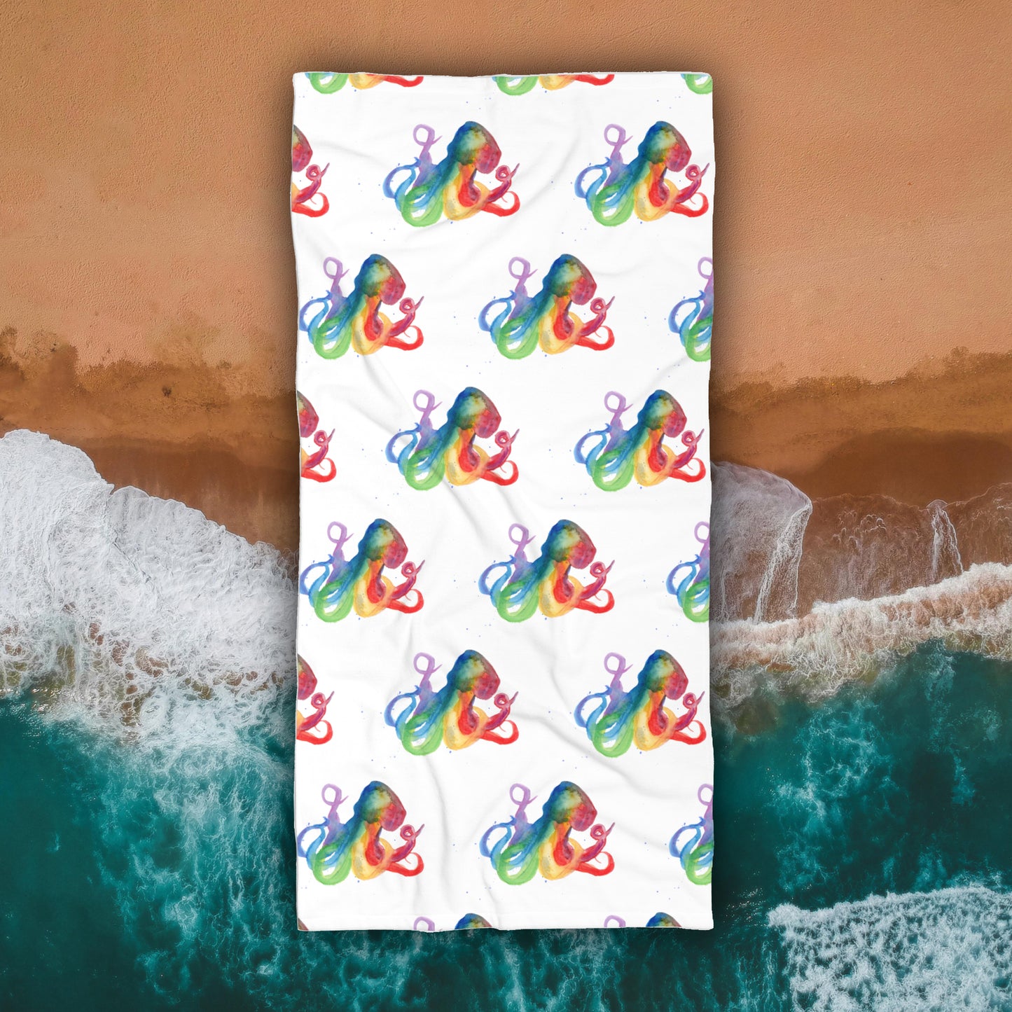 Colorful Octopus Beach Towel