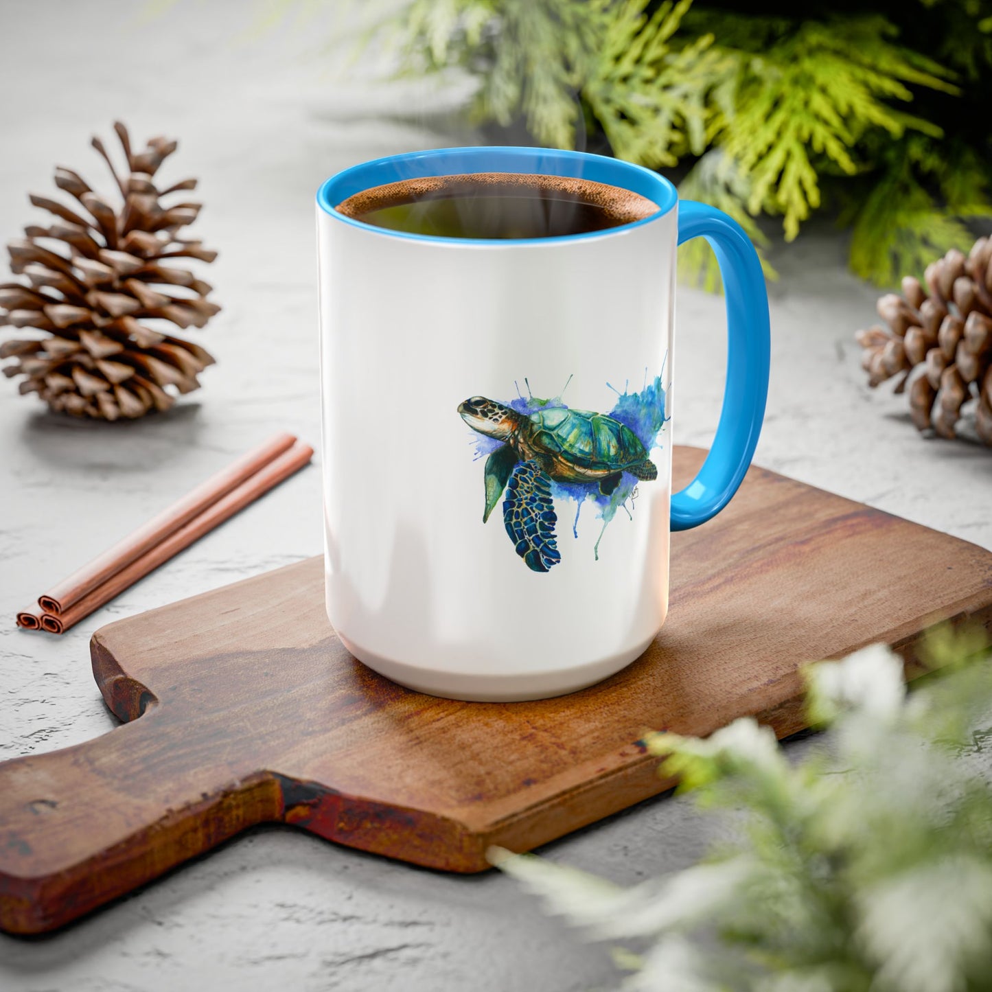 Sea Turtle Ceramic Mug (15oz)