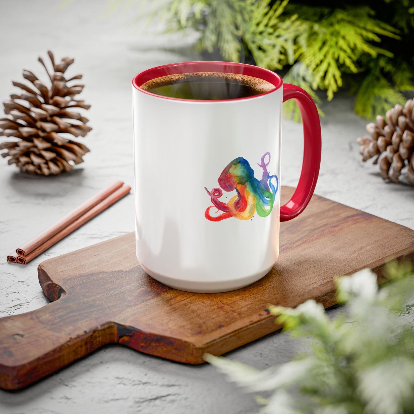 Colorful Octopus Ceramic Mug (15oz)