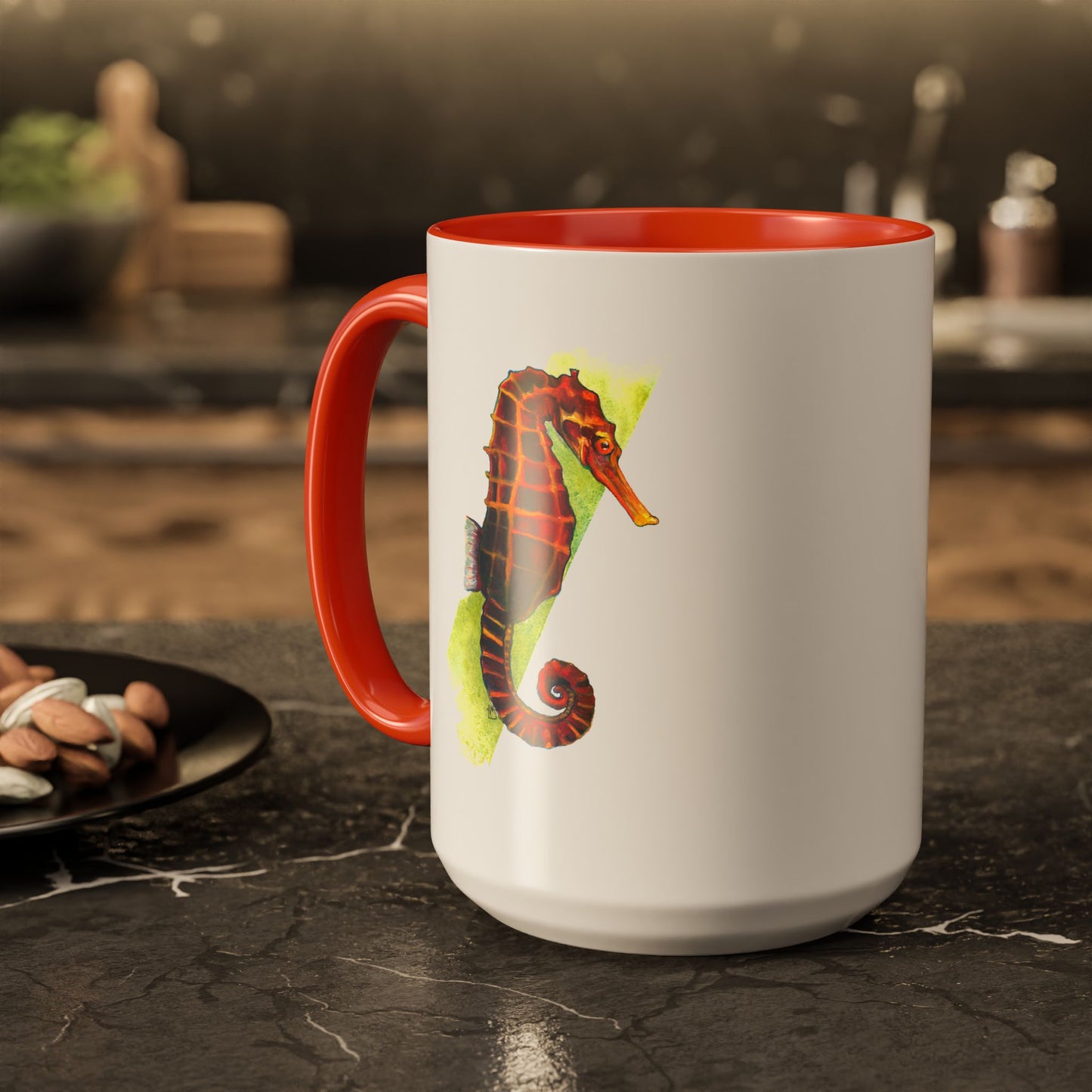 Spicy Seahorse Ceramic Mug (15oz)