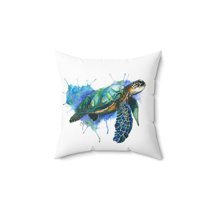 Sea Turtle Polyester Square Pillow