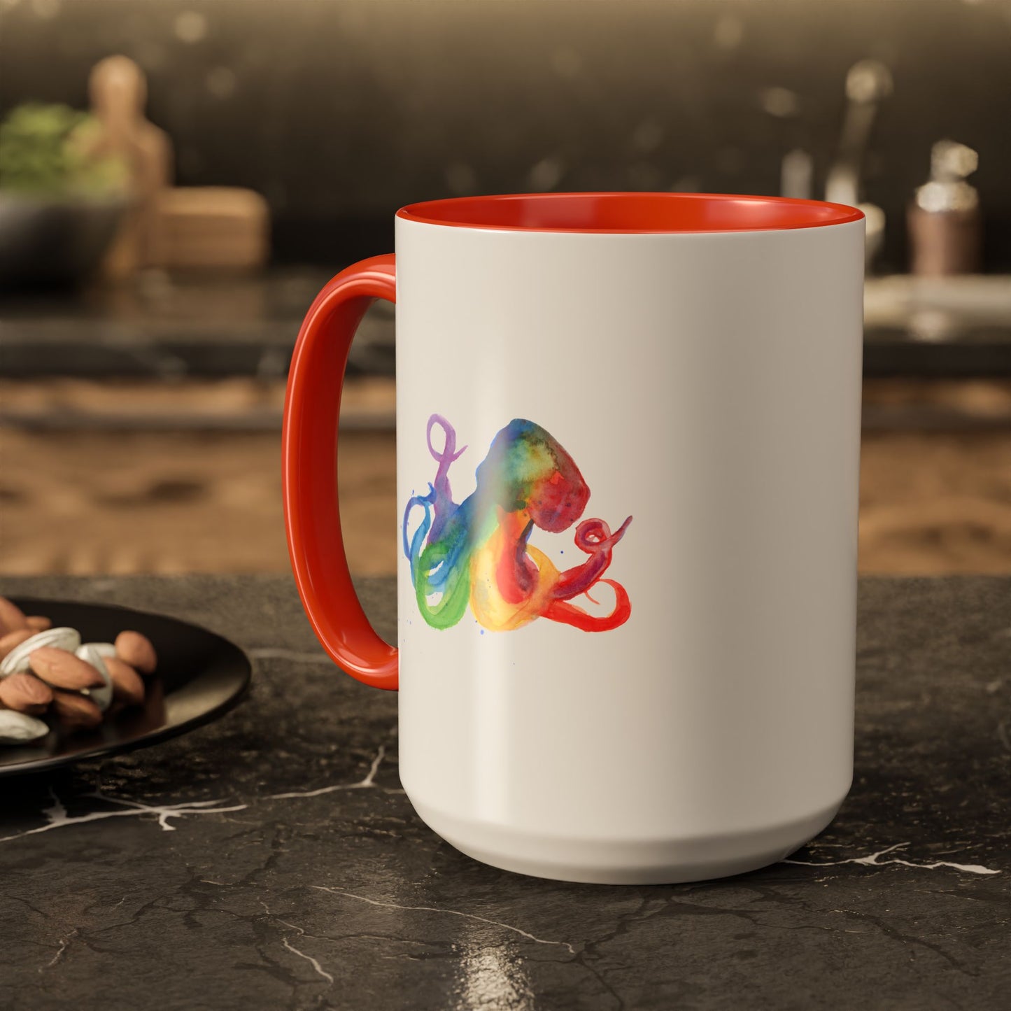 Colorful Octopus Ceramic Mug (15oz)