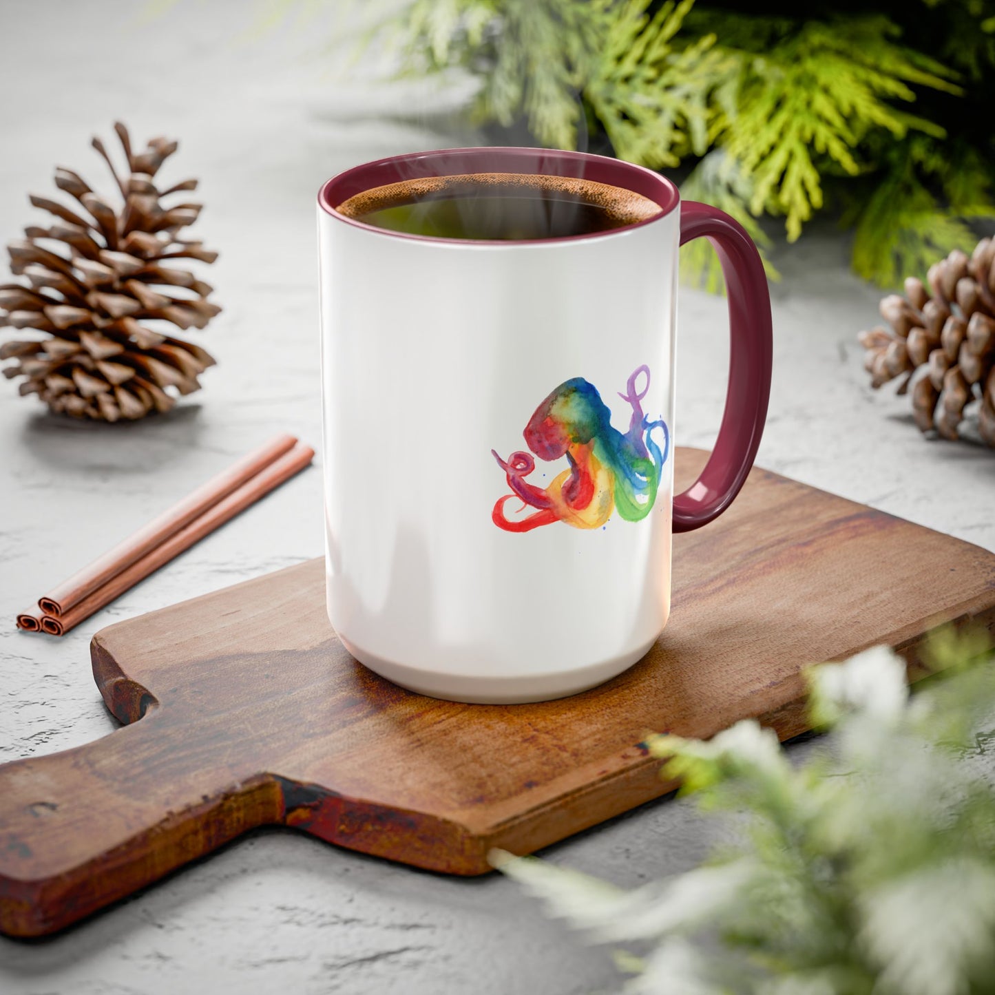 Colorful Octopus Ceramic Mug (15oz)