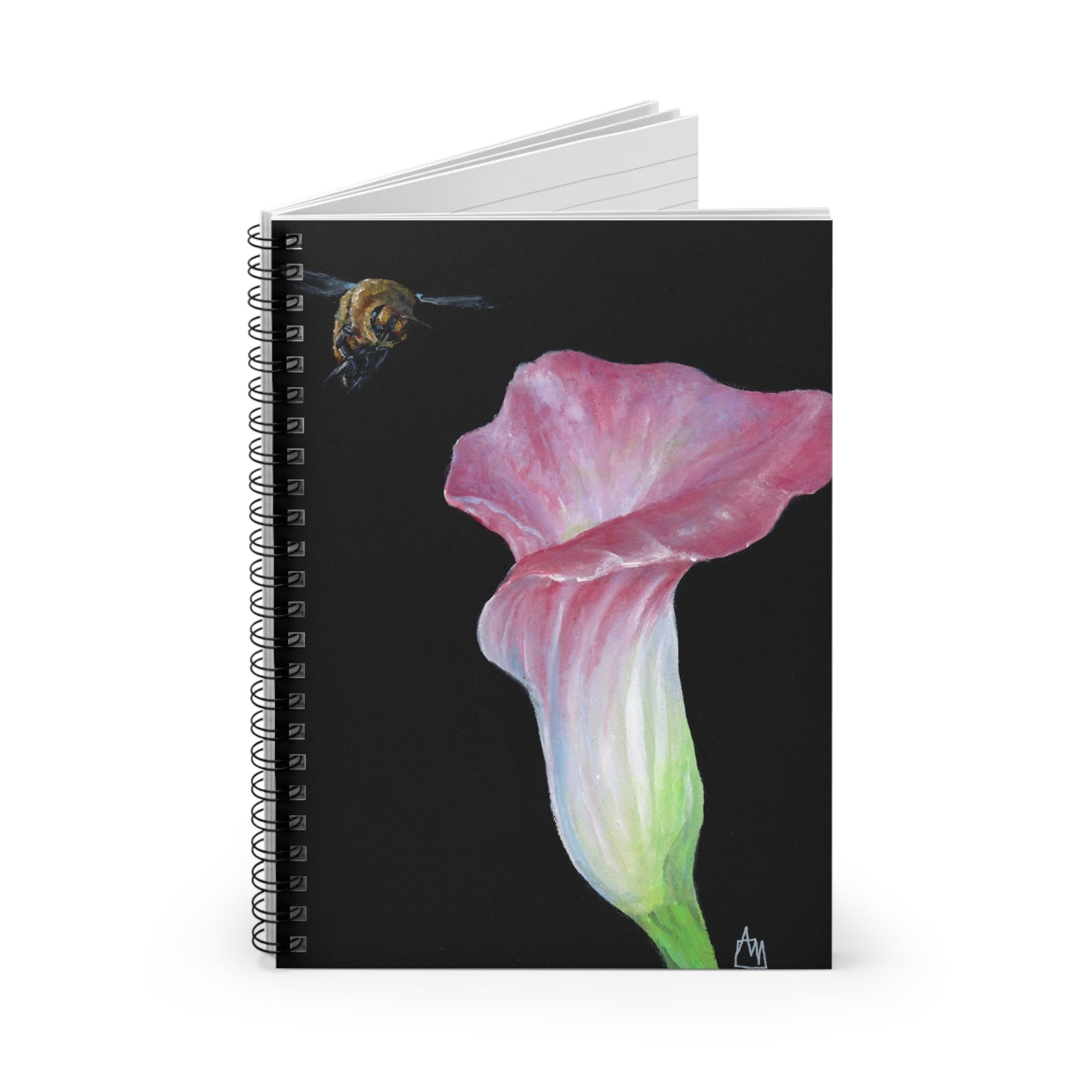 Calla Lily and Bee Spiral Notebook