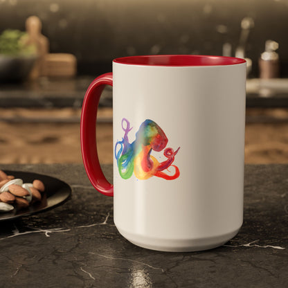 Colorful Octopus Ceramic Mug (15oz)
