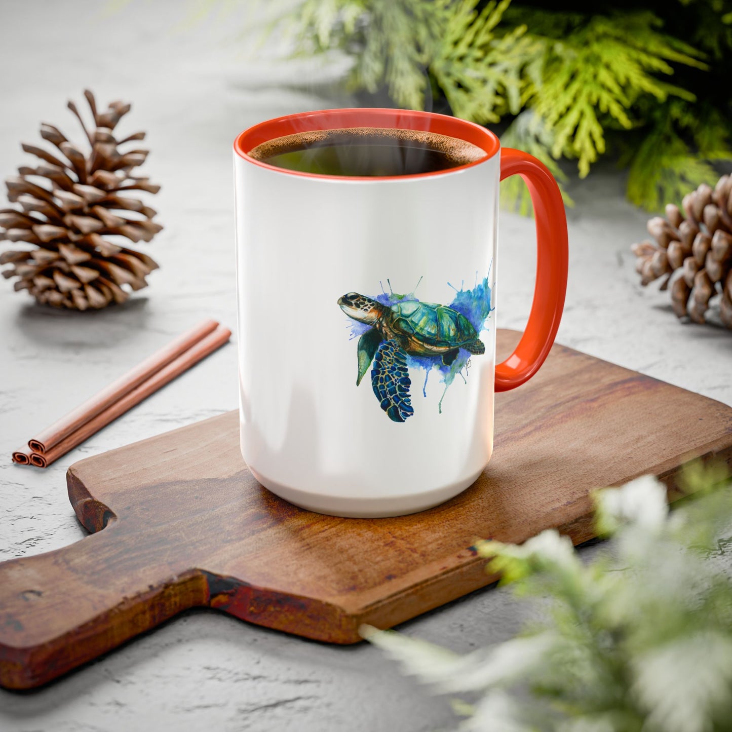 Sea Turtle Ceramic Mug (15oz)