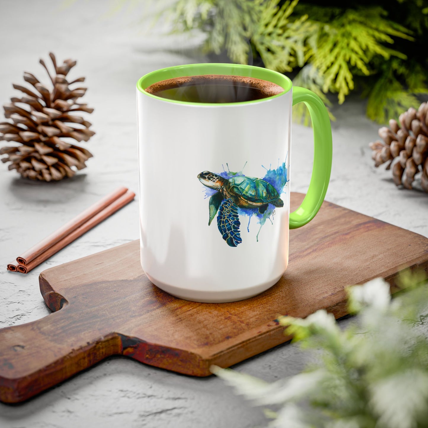 Sea Turtle Ceramic Mug (15oz)
