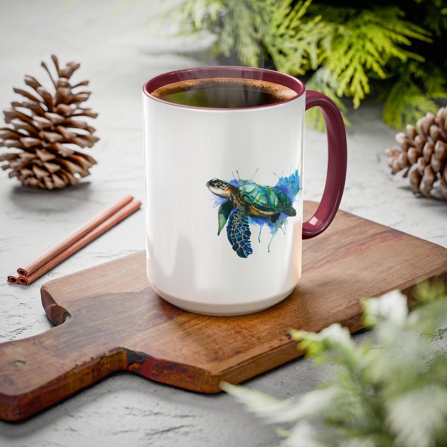 Sea Turtle Ceramic Mug (15oz)