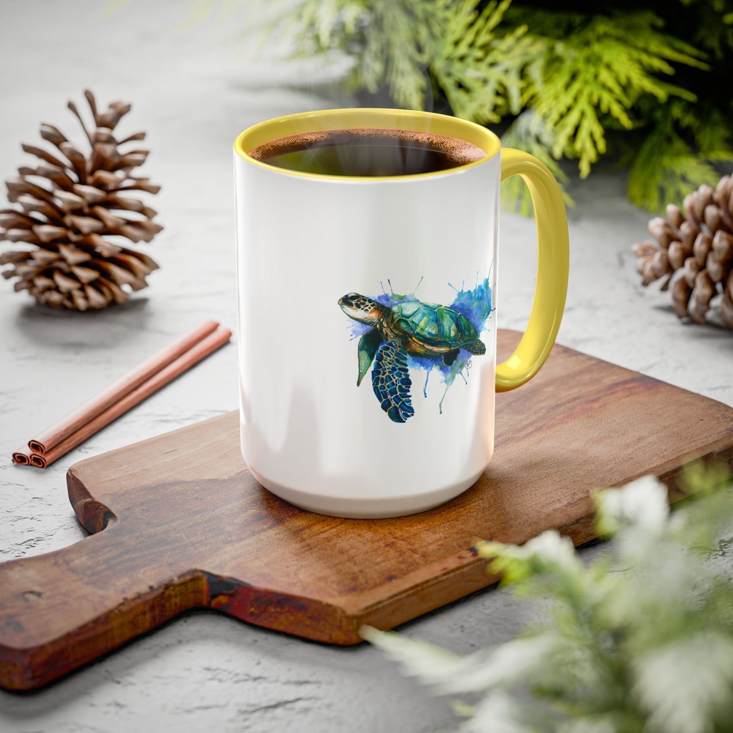 Sea Turtle Ceramic Mug (15oz)