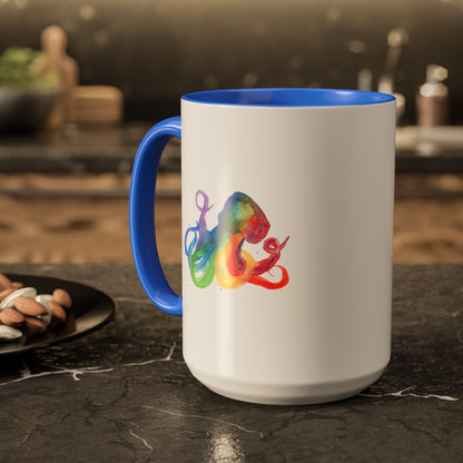 Colorful Octopus Ceramic Mug (15oz)
