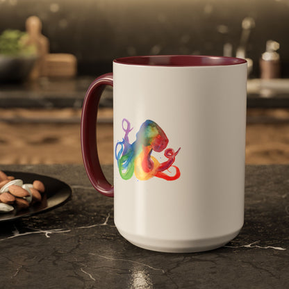 Colorful Octopus Ceramic Mug (15oz)