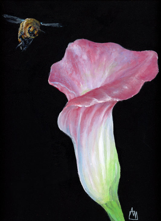 Calla Lily and Bee Giclee Print