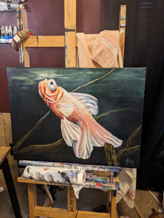 Goldfish Oil Painting (Original)