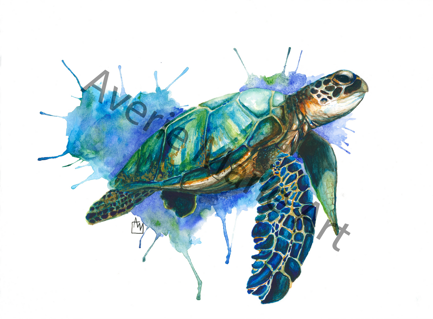 Green Sea Turtle Giclee Print