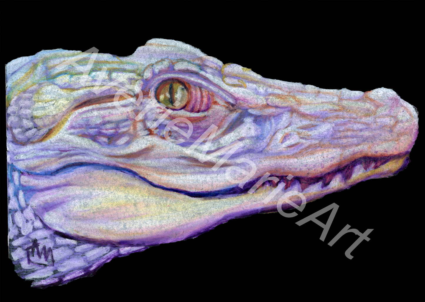 Mardi Gras Gator Giclee Print