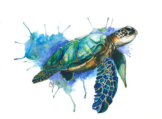 Green Sea Turtle Giclee Print