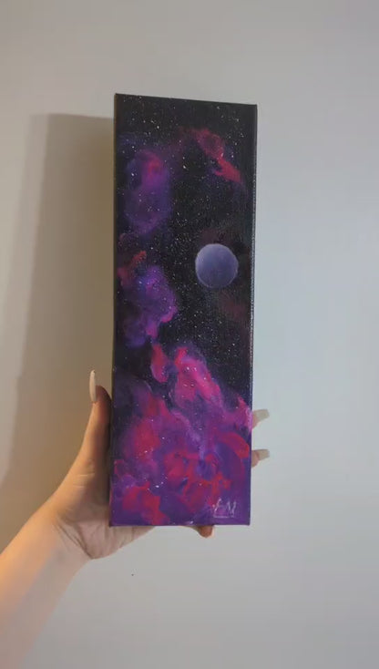 Purple Haze Galaxy Acrylic Painting (Original)