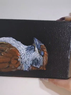 Dead Finch Acrylic Painting (Original)